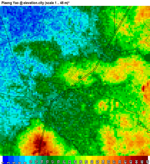 Plaeng Yao elevation map
