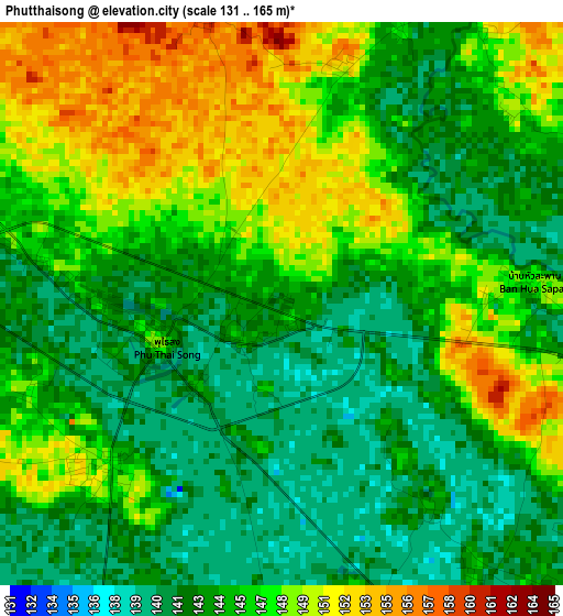 Phutthaisong elevation map