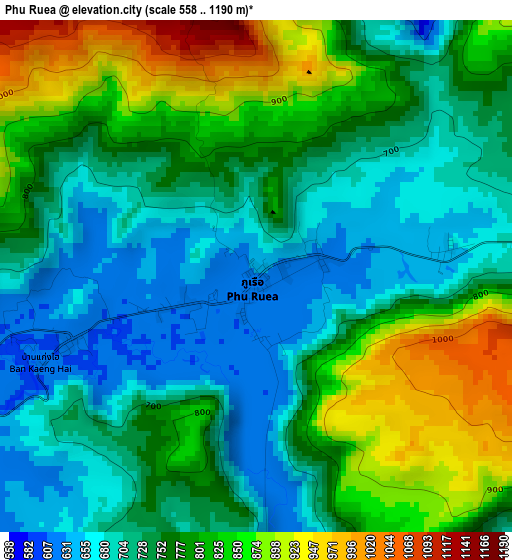 Phu Ruea elevation map
