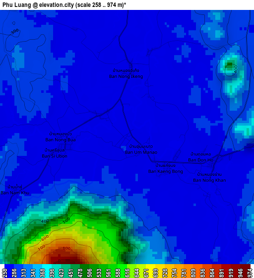 Phu Luang elevation map