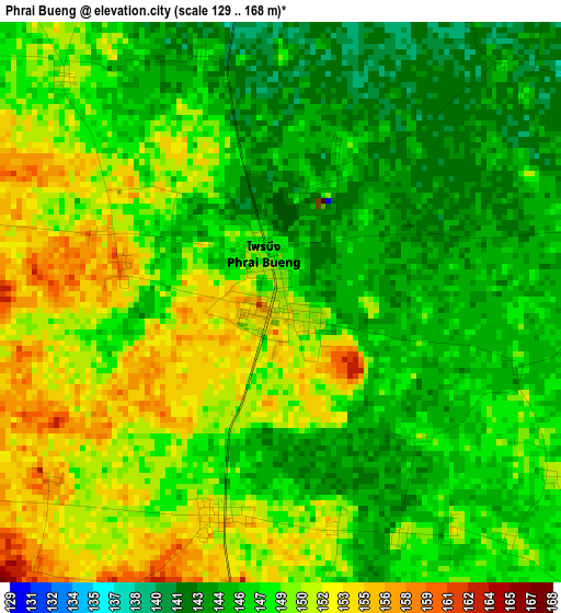 Phrai Bueng elevation map