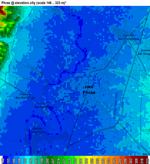 Phrae elevation map