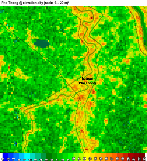 Pho Thong elevation map