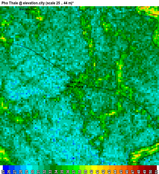 Pho Thale elevation map