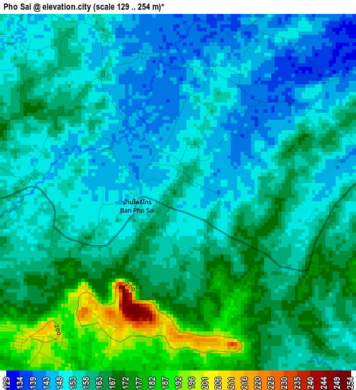 Pho Sai elevation map