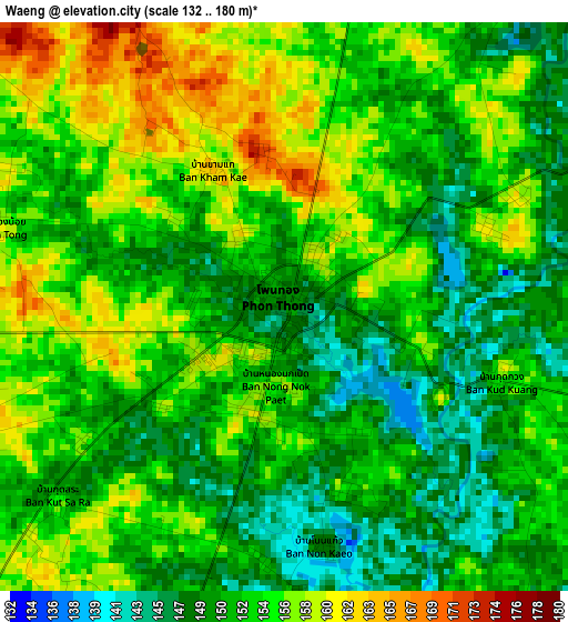 Waeng elevation map