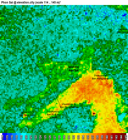 Phon Sai elevation map