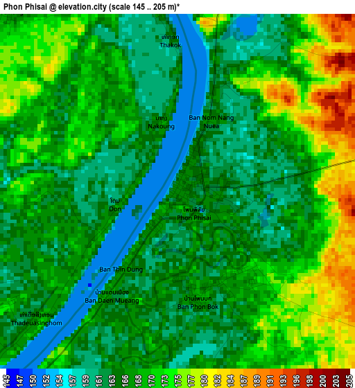 Phon Phisai elevation map