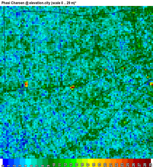 Phasi Charoen elevation map