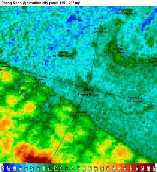 Phang Khon elevation map
