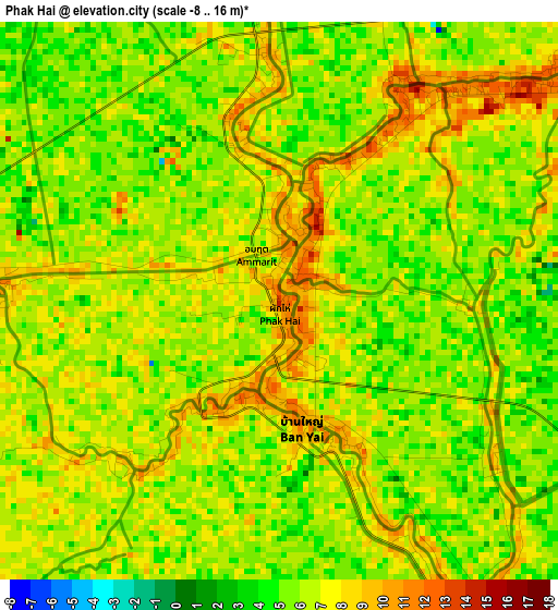 Phak Hai elevation map