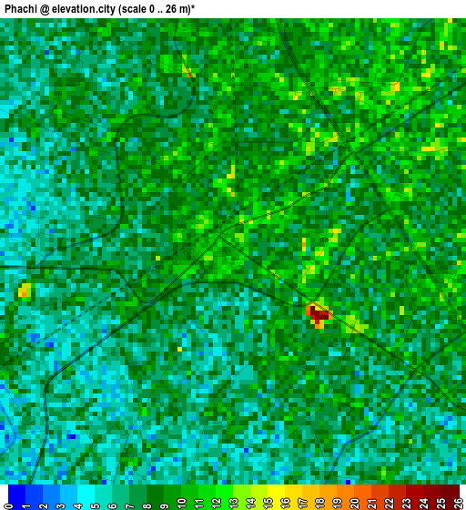 Phachi elevation map