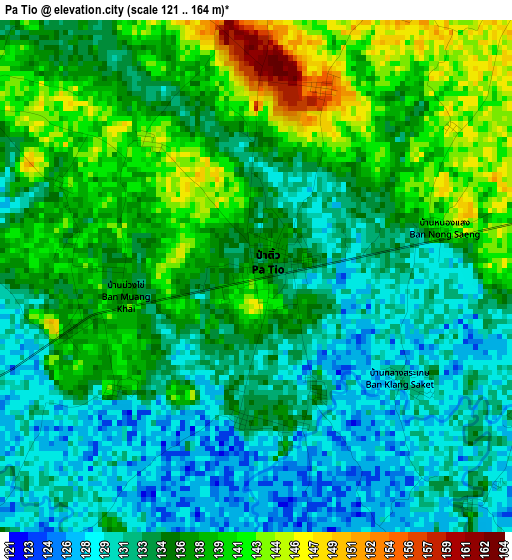 Pa Tio elevation map