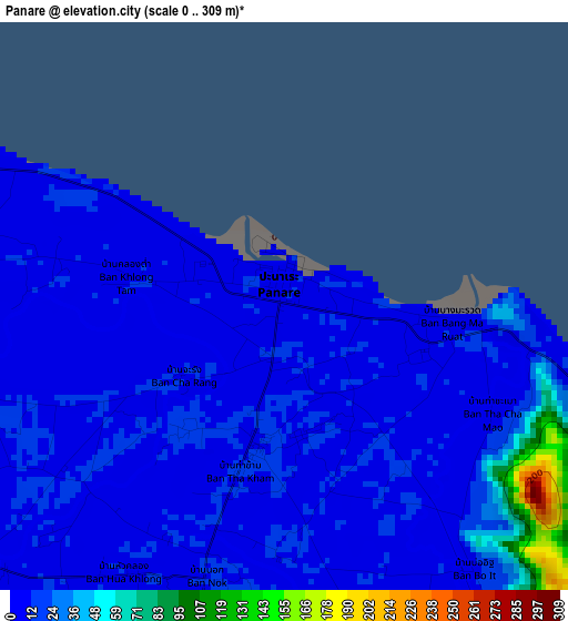 Panare elevation map