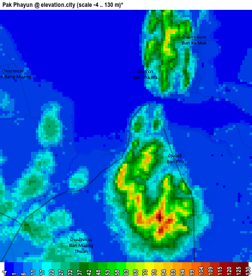 Pak Phayun elevation map