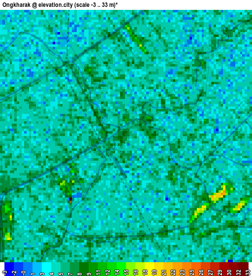 Ongkharak elevation map