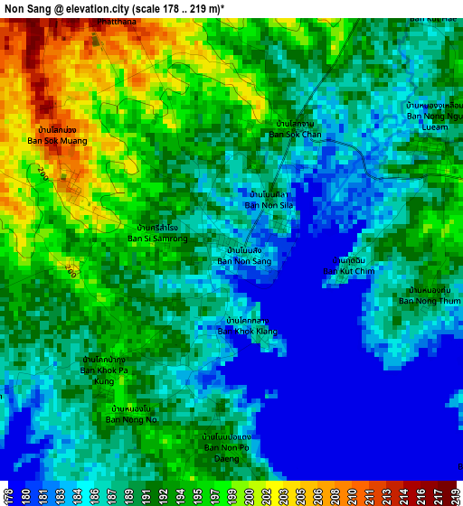 Non Sang elevation map