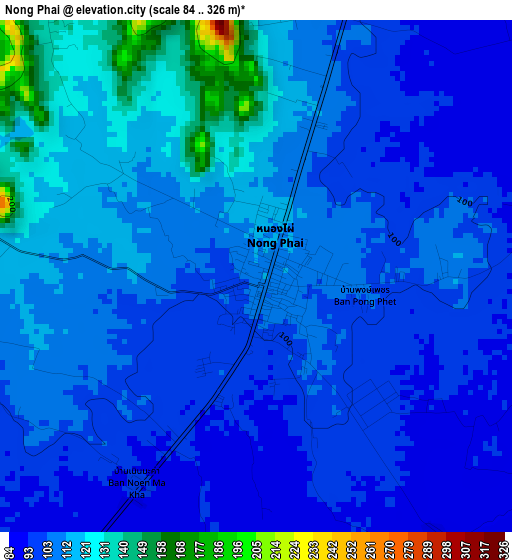 Nong Phai elevation map