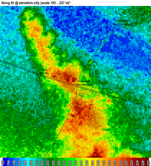 Nong Ki elevation map