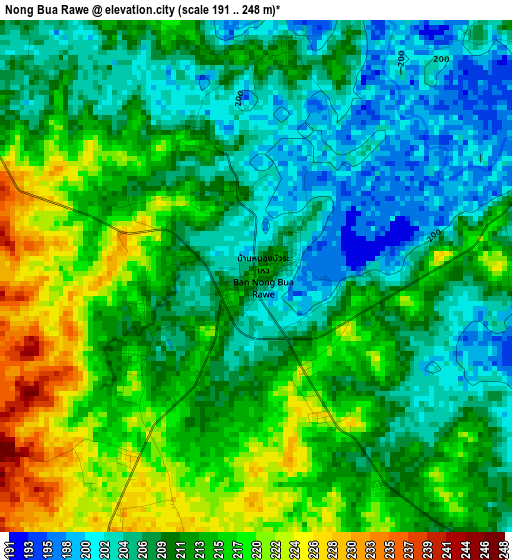 Nong Bua Rawe elevation map