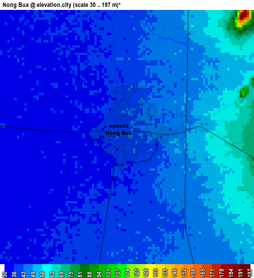 Nong Bua elevation map