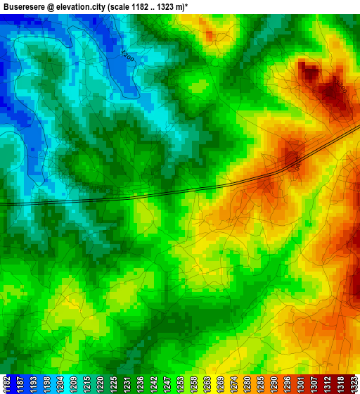Buseresere elevation map