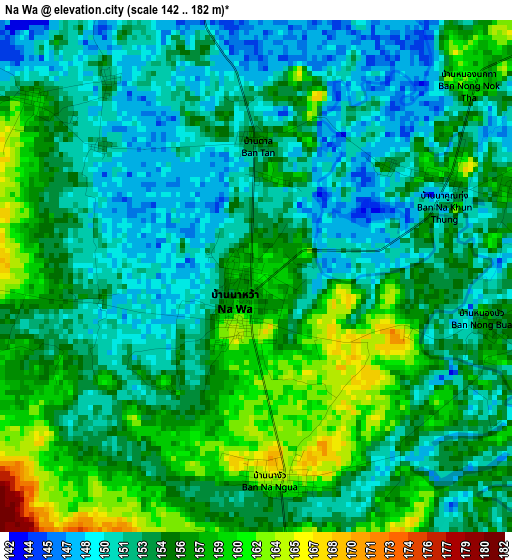 Na Wa elevation map