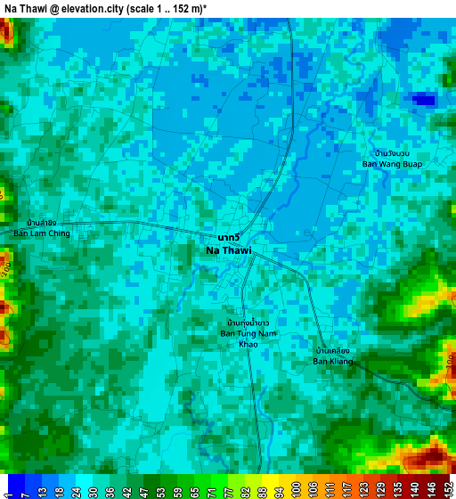 Na Thawi elevation map