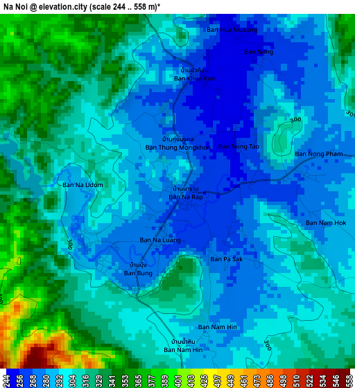 Na Noi elevation map