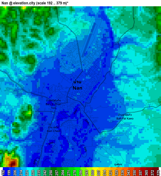 Nan elevation map