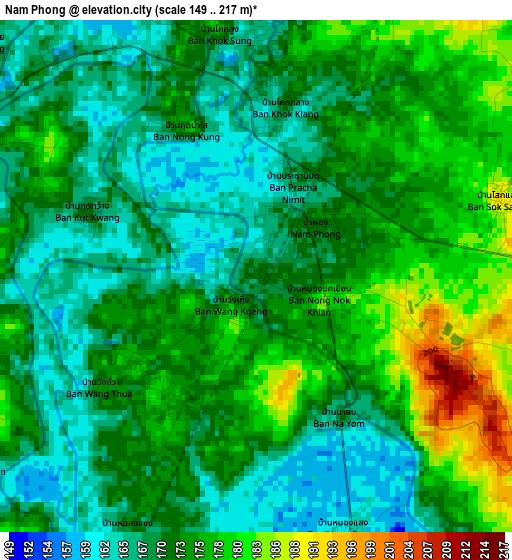 Nam Phong elevation map