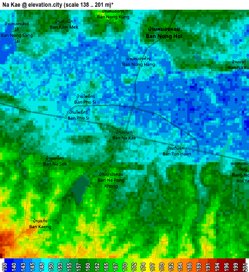 Na Kae elevation map