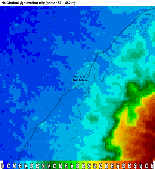 Na Chaluai elevation map