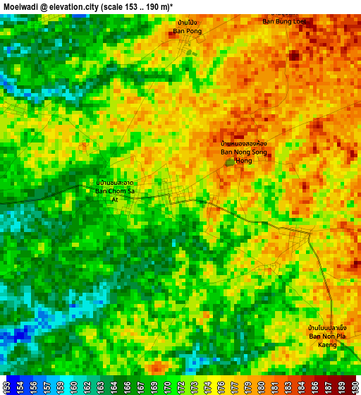 Moeiwadi elevation map