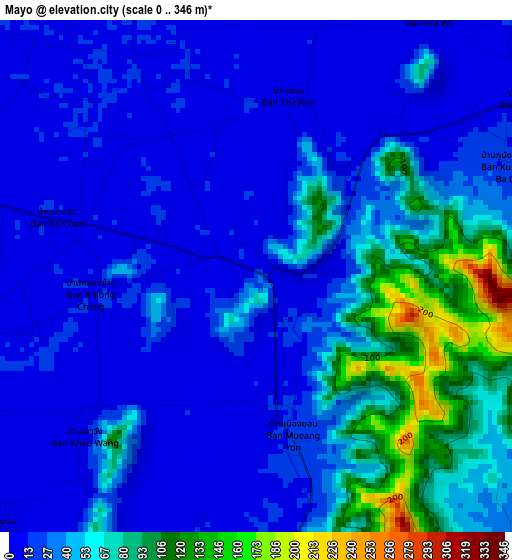 Mayo elevation map