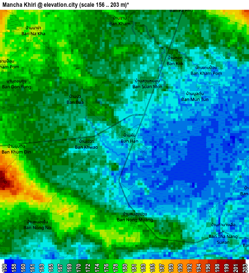 Mancha Khiri elevation map