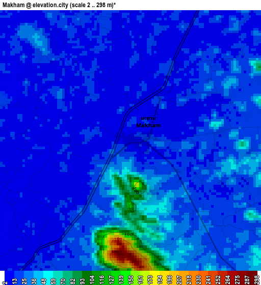 Makham elevation map