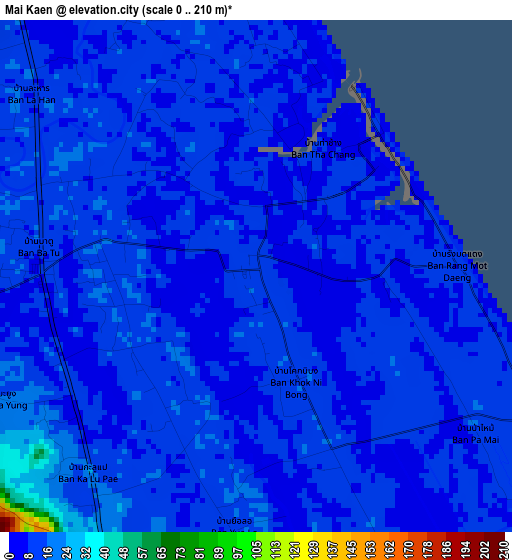 Mai Kaen elevation map