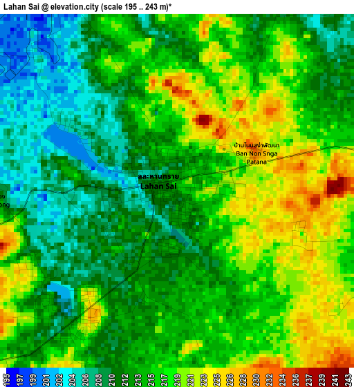 Lahan Sai elevation map