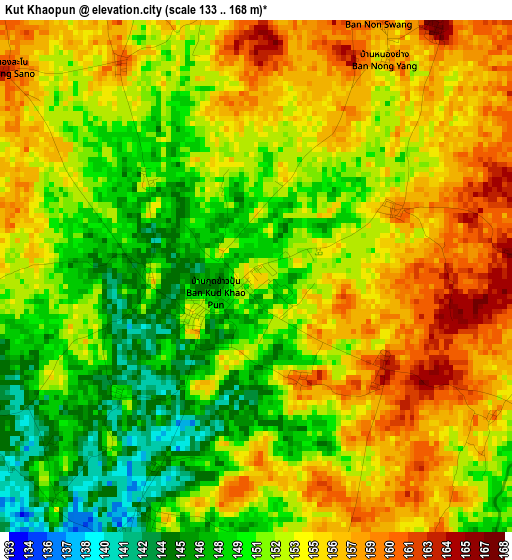 Kut Khaopun elevation map