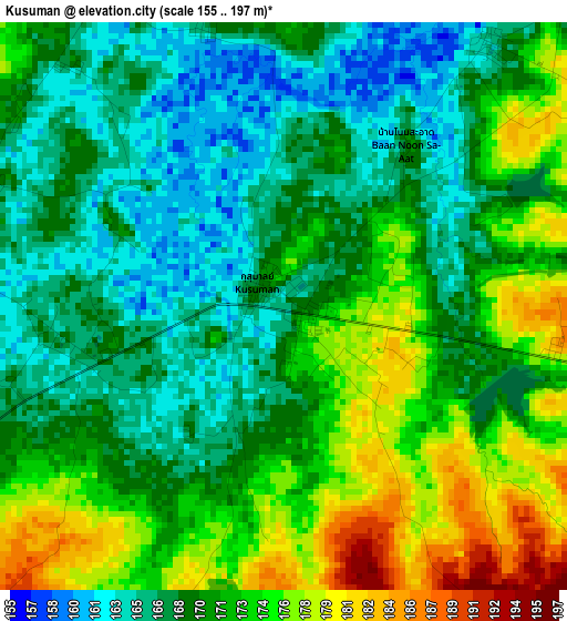 Kusuman elevation map