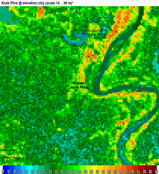 Krok Phra elevation map