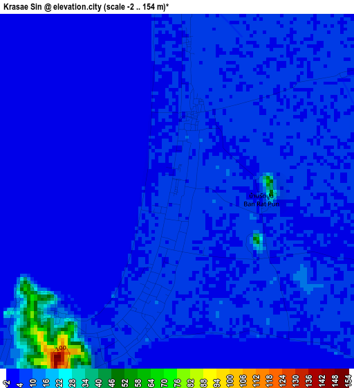 Krasae Sin elevation map