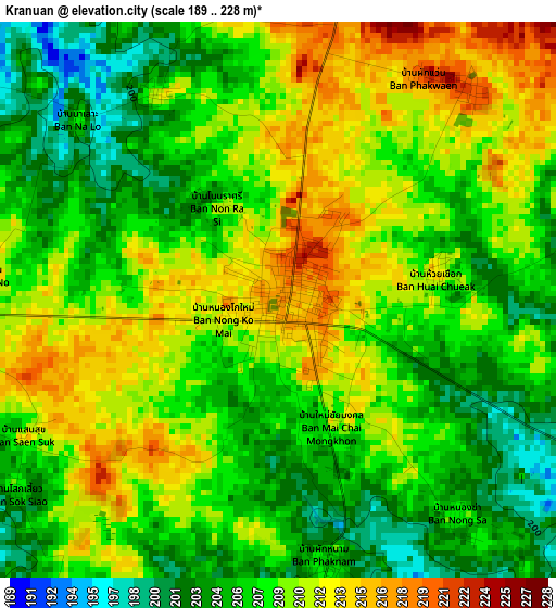 Kranuan elevation map