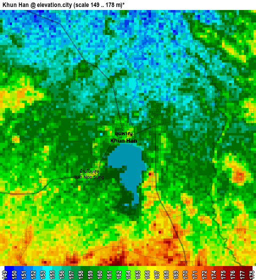 Khun Han elevation map