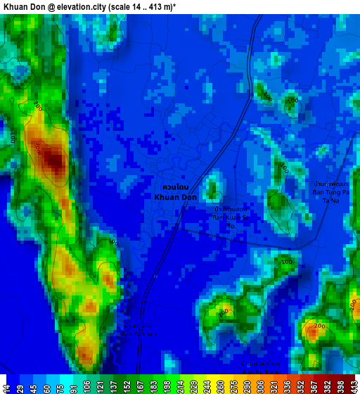 Khuan Don elevation map