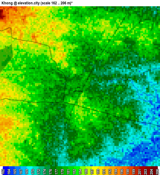 Khong elevation map