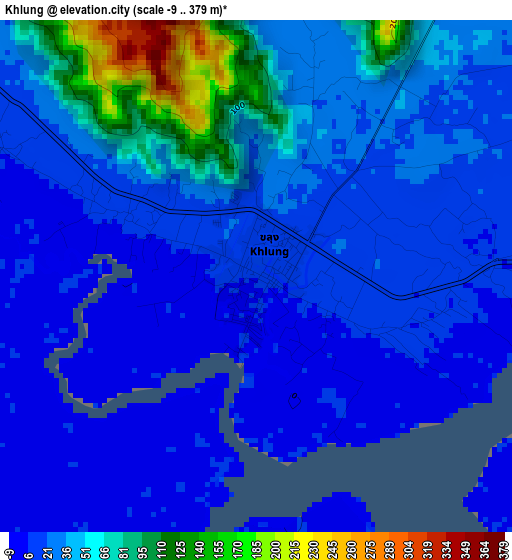 Khlung elevation map