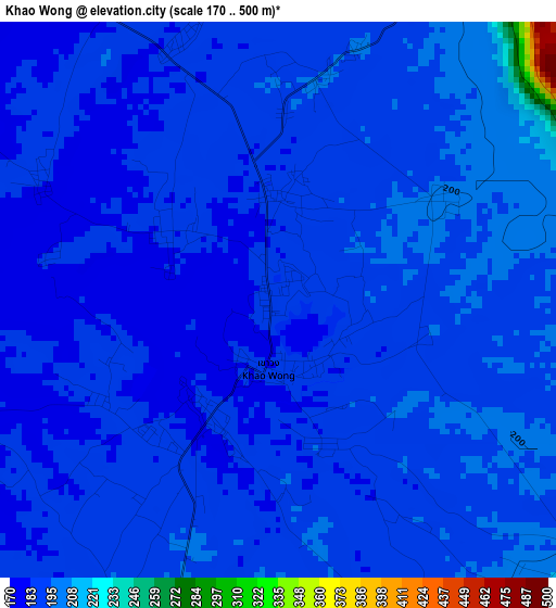 Khao Wong elevation map