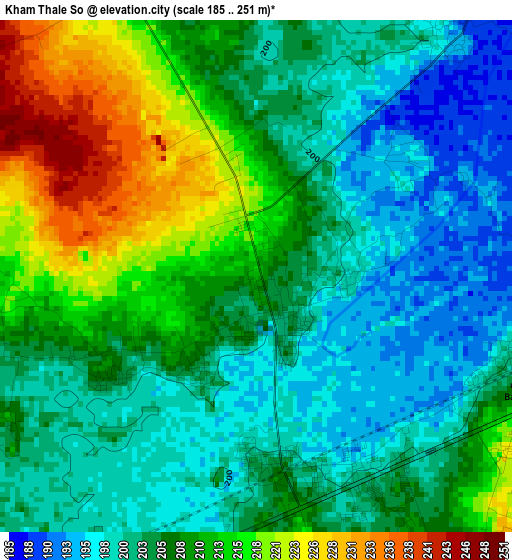 Kham Thale So elevation map